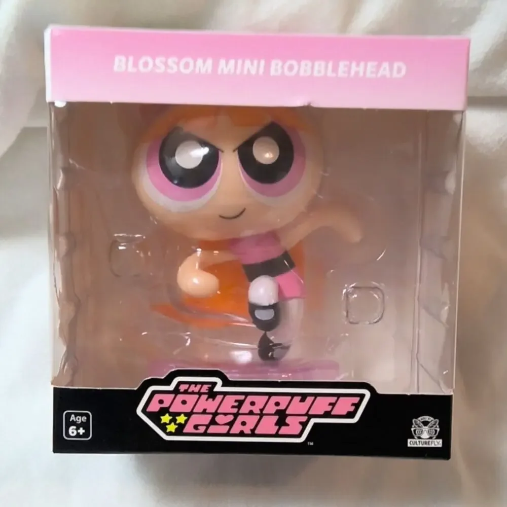 Lot of 3 NIB Powerpuff Girls Mini Bobblehead Figures Blossom, Bubbles, Buttercup